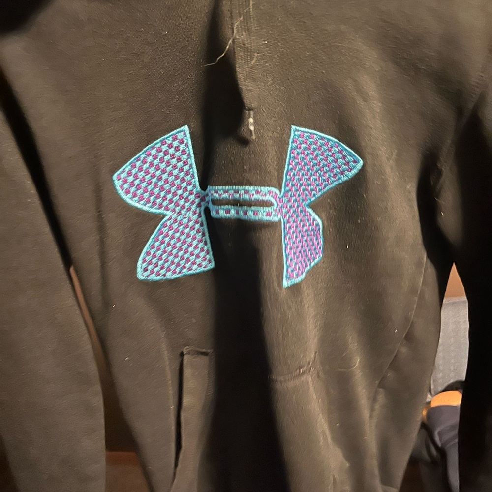 Under Armour Black Hoodie with Vibrant Logo